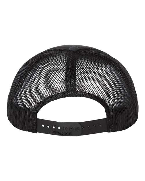 Richardson 213 Low Pro Foamie Trucker Cap #color_Charcoal/ Black/ Black