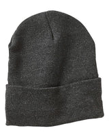 ""Sportsman SP12JL 12" Jersey Lined Cuffed Beanie" #color_Heather Charcoal"