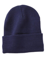 ""Sportsman SP12SL 12" Sherpa Lined Cuffed Beanie" #color_Navy"