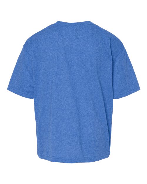 M&O 4850 Youth Gold Soft Touch T-Shirt #color_Heather Royal