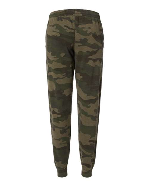 Independent Trading Co. PRM20PNT Women's California Wave Wash Sweatpants #color_Forest Camo Heather