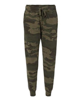 Independent Trading Co. PRM20PNT Women's California Wave Wash Sweatpants #color_Forest Camo Heather