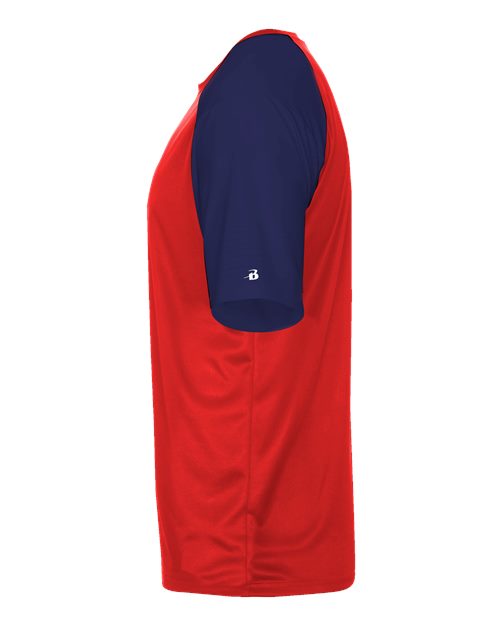 Badger 4230 Breakout T-Shirt #color_Red/ Navy