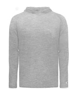 Badger 2905 Youth Tri-Blend Surplice Hooded Long Sleeve T-Shirt #color_Oxford