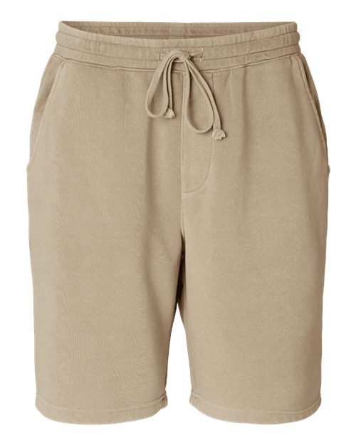 Independent Trading Co. PRM50STPD Pigment-Dyed Fleece Shorts #color_Pigment Sandstone
