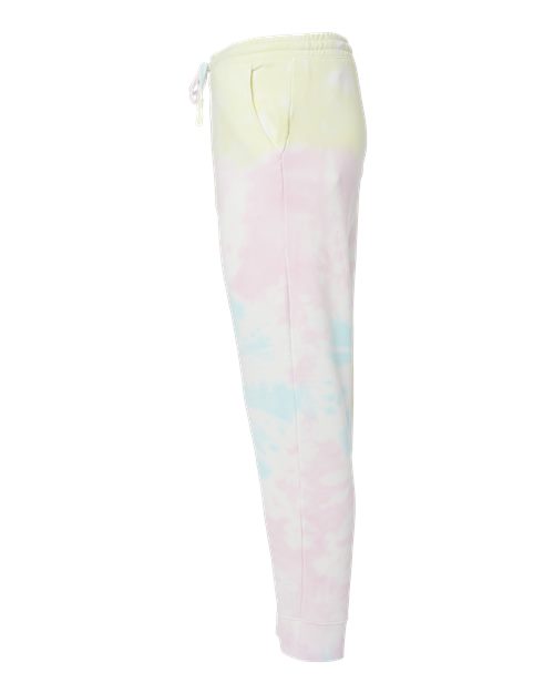 Independent Trading Co. PRM50PTTD Tie-Dyed Fleece Pants #color_Tie Dye Sunset Swirl