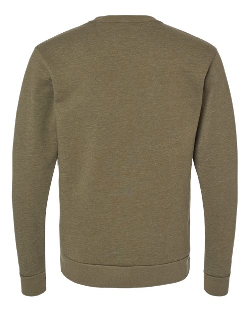 Next Level 9002NL Unisex Pullover PCH Crewneck Sweatshirt #color_HTHR MILITRY GRN
