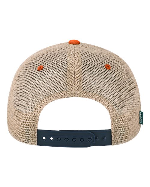 LEGACY OFA Old Favorite Trucker Cap #color_Navy/ Orange/ Khaki