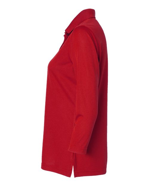 Paragon 120 Women's Lady Palm Three-Quarter Sleeve Polo #color_Red