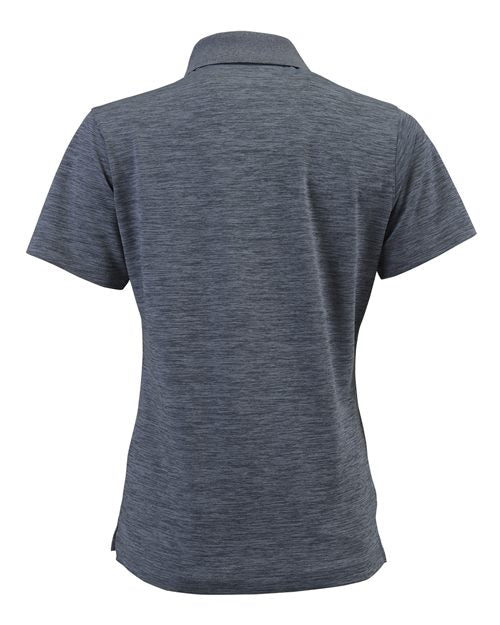 Paragon 131 Women's Dakota Striated Heather Polo #color_Steel Grey Heather