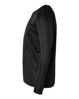 Paragon 218Y Youth Long Islander Performance Long Sleeve T-Shirt #color_Black