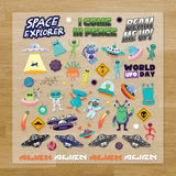 Aliens & UFO Iron-On Transfer Pack