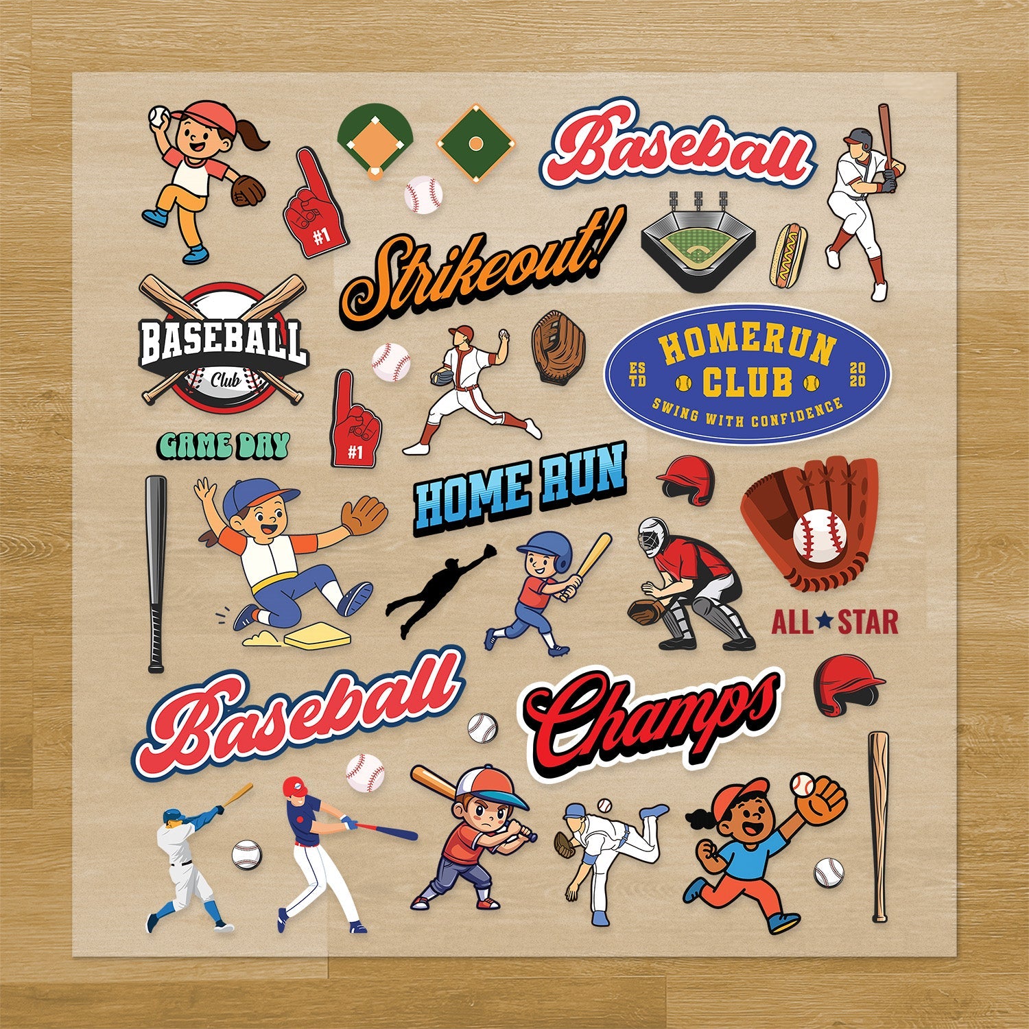 Baseball Iron-On Transfer Pack