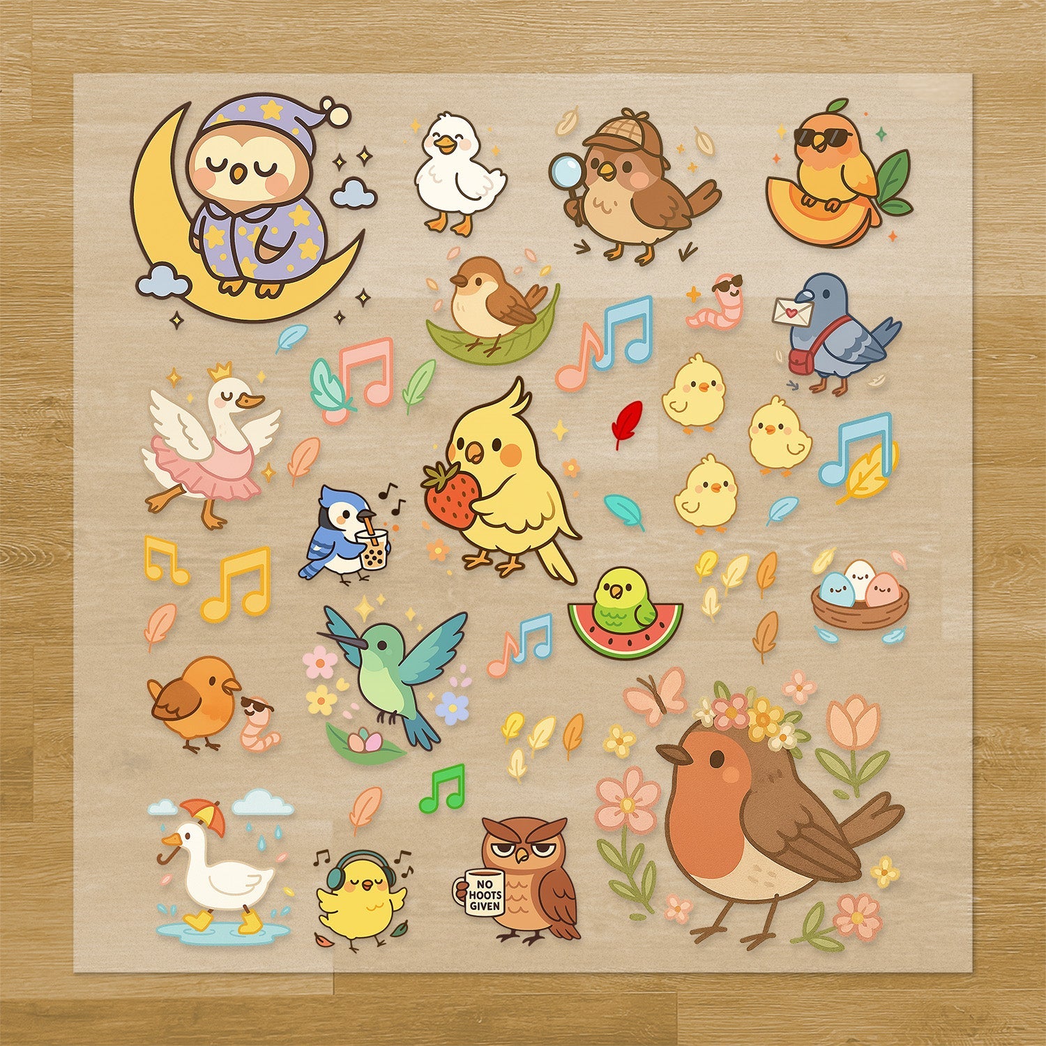 Birds Iron-On Transfer Pack