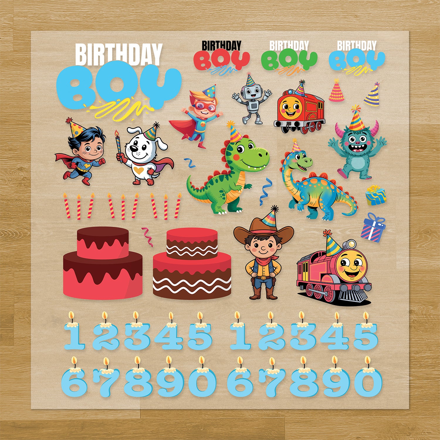 Birthday Boy Iron-On Transfer Pack