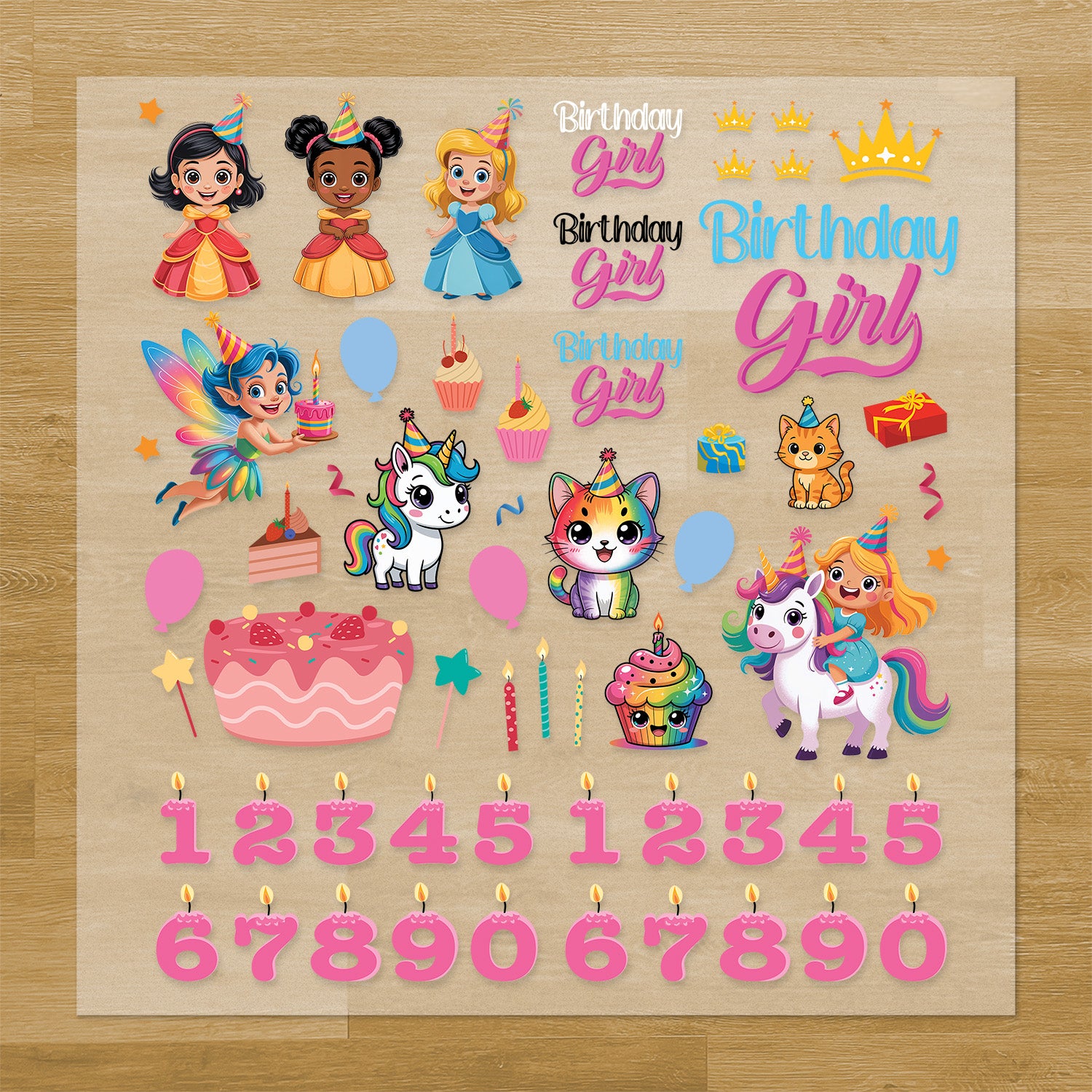 Birthday Girl Iron-On Transfer Pack
