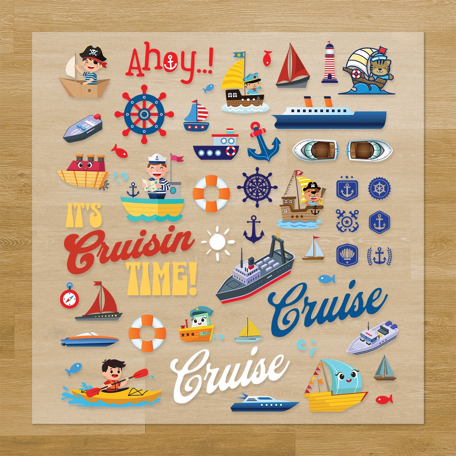 Boats Iron-On Transfer Pack