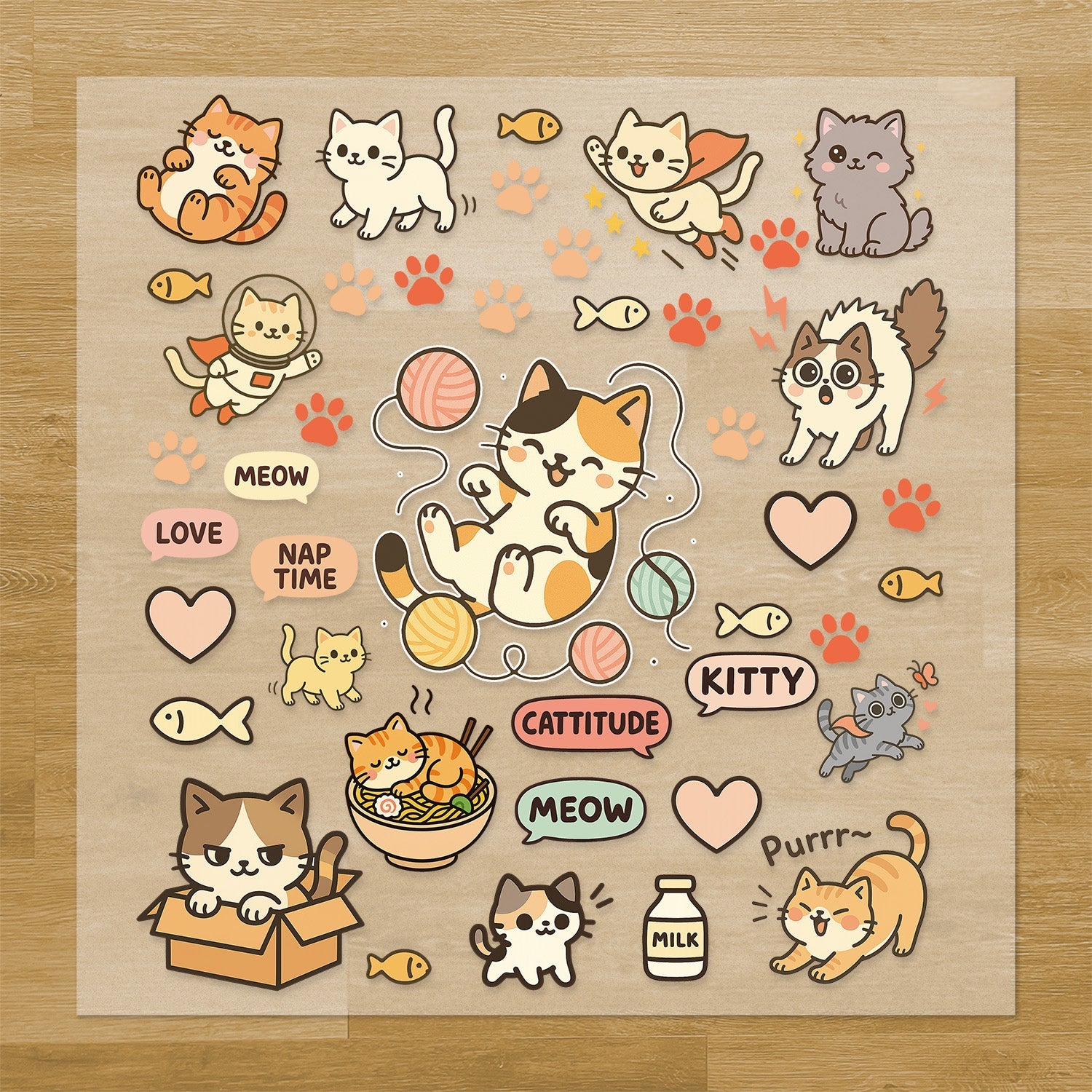 Cats Iron-On Transfer Pack