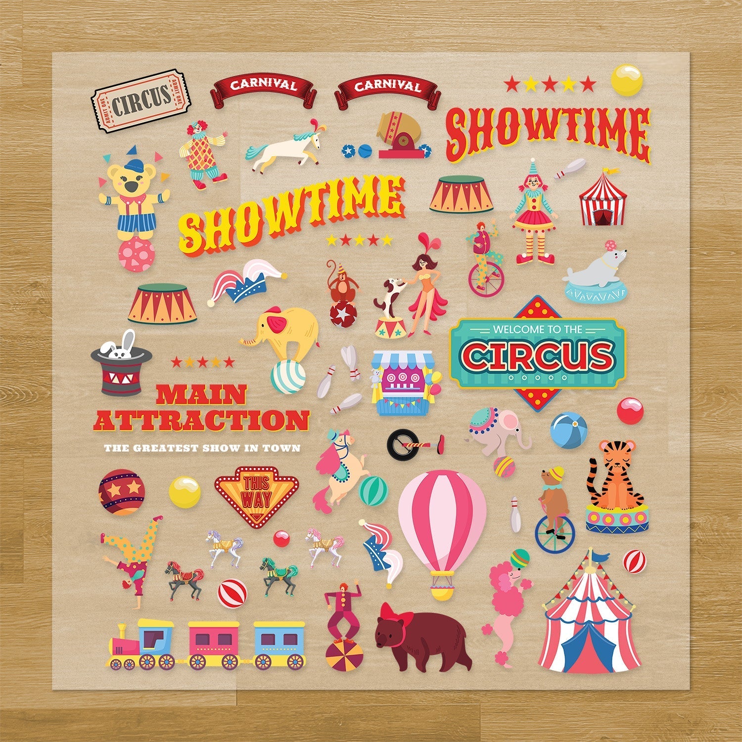 Circus Iron-On Transfer Pack