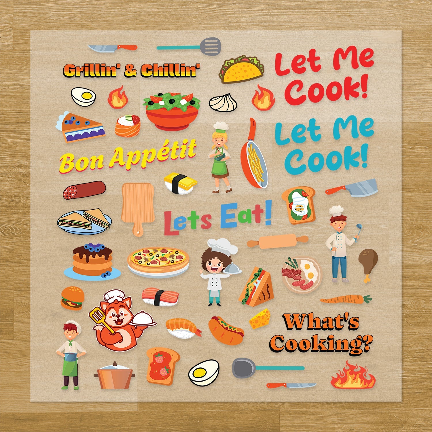 Cooking Iron-On Transfer Pack