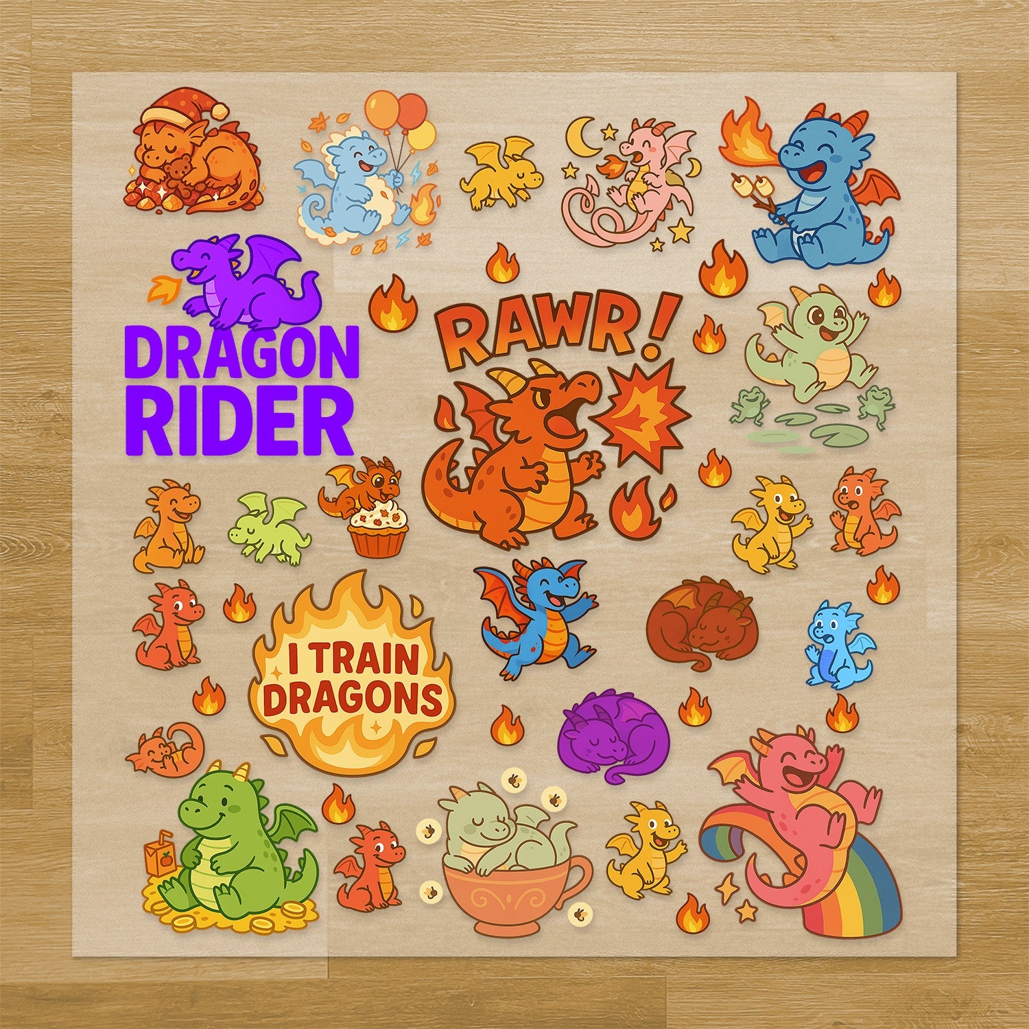Dragons Iron-On Transfer Pack