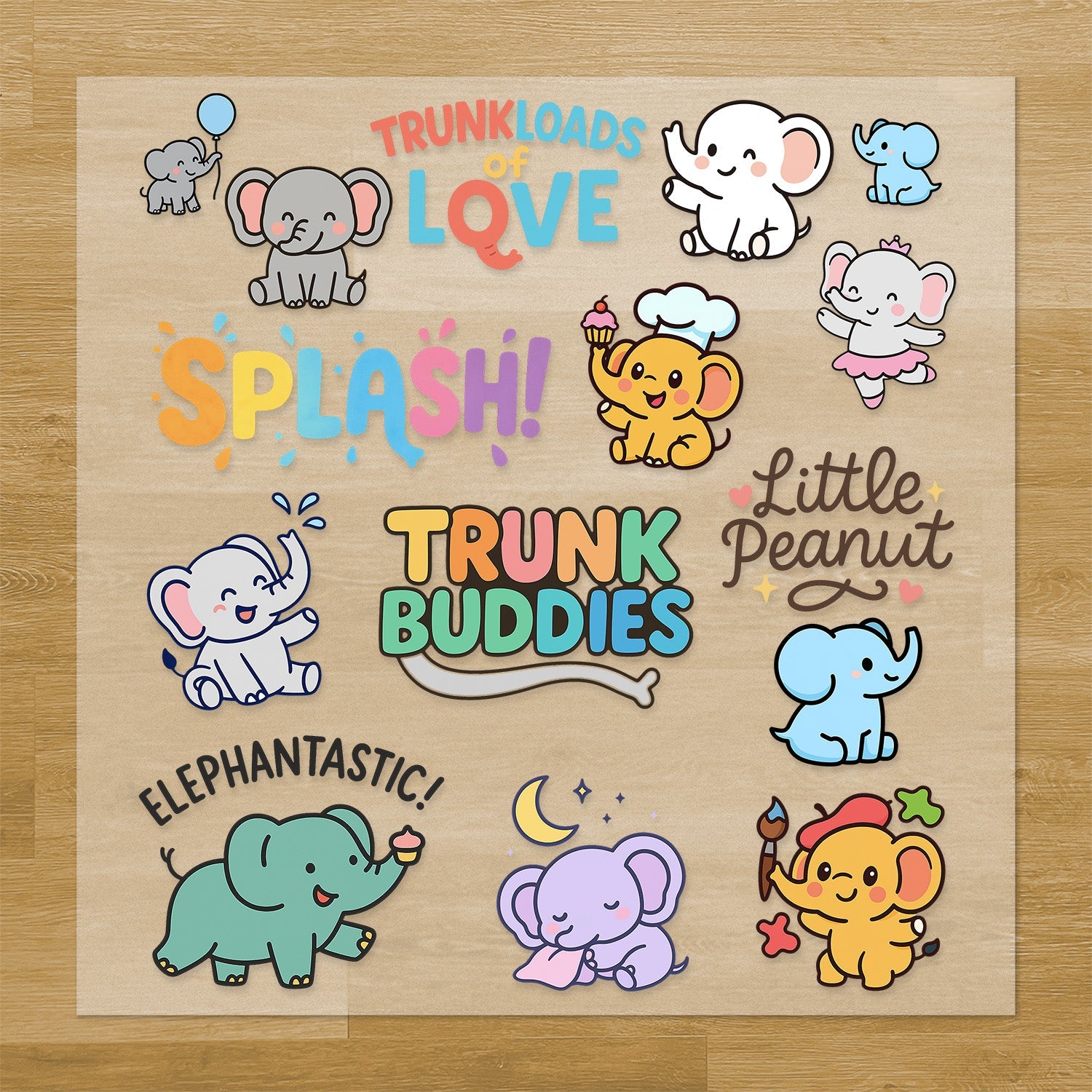 Elephants Iron-On Transfer Pack