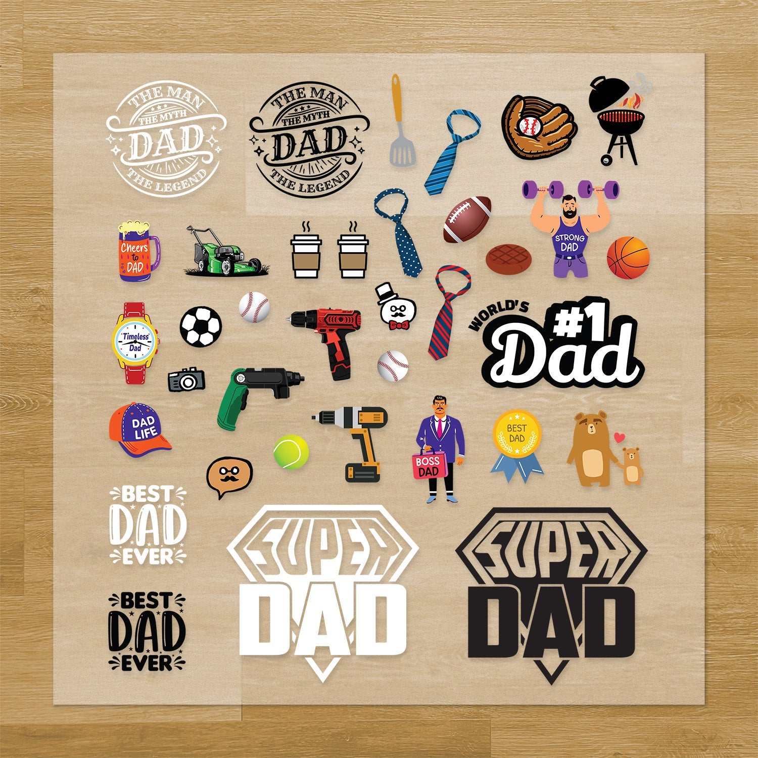 Father's Day Iron-On Transfer Pack