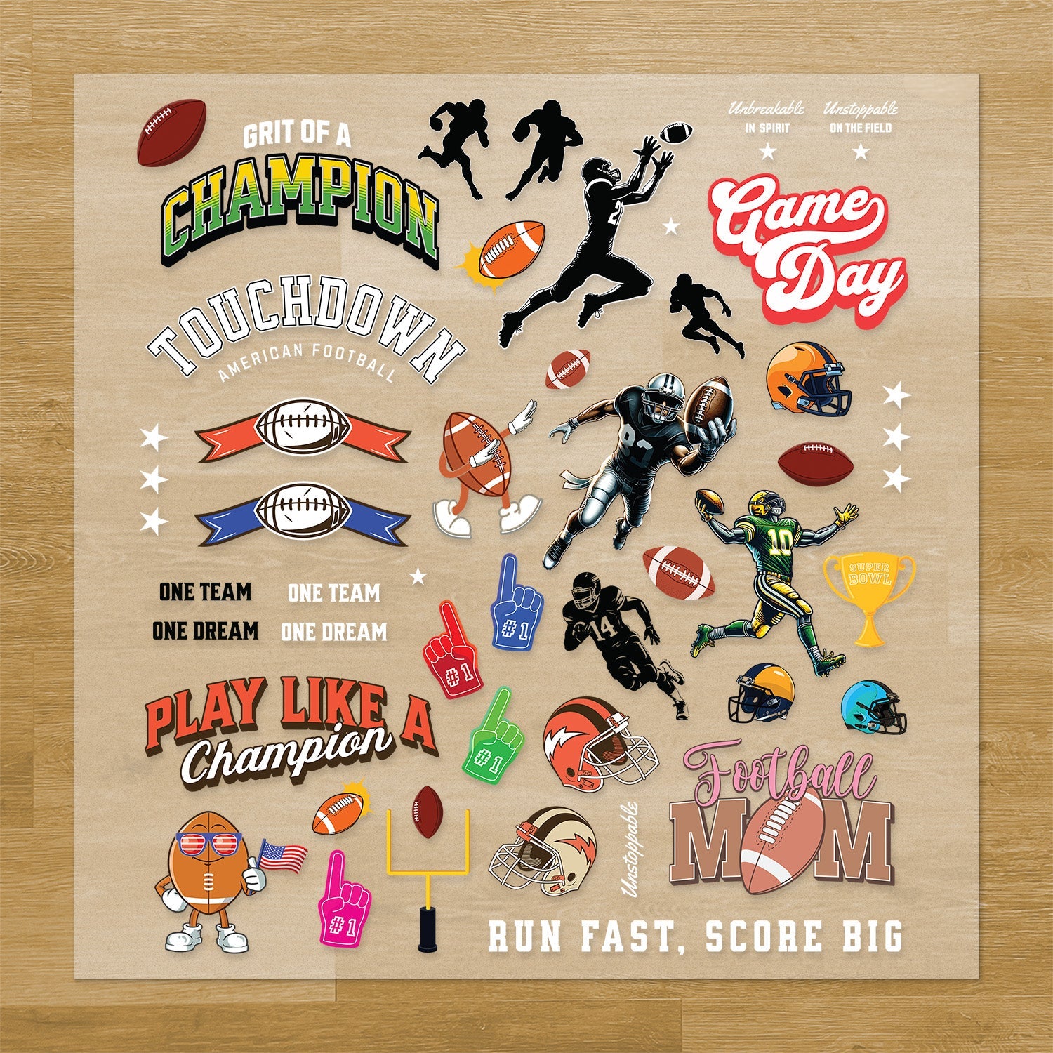 Football Iron-On Transfer Pack