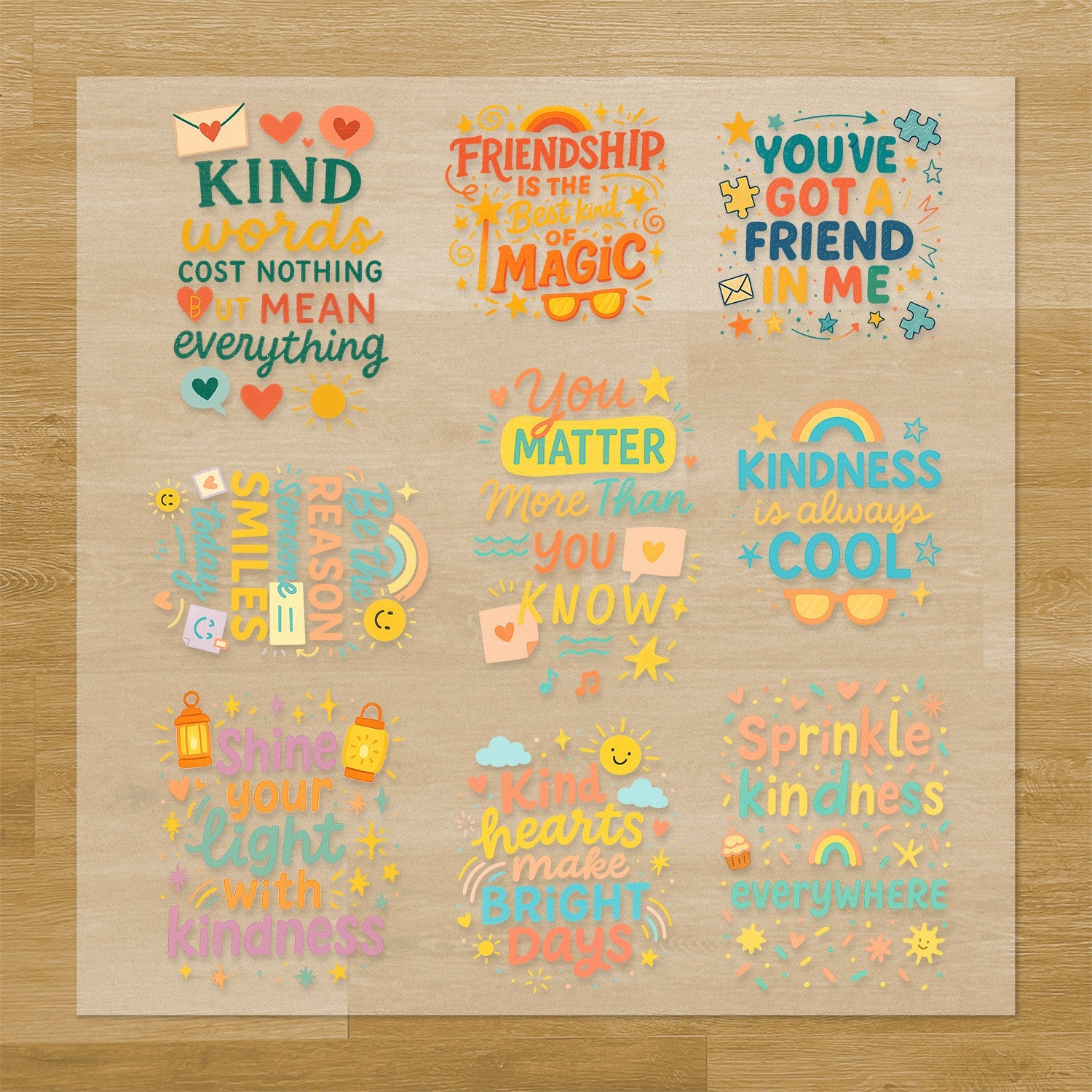Kindness Quotes Iron-On Transfer Pack