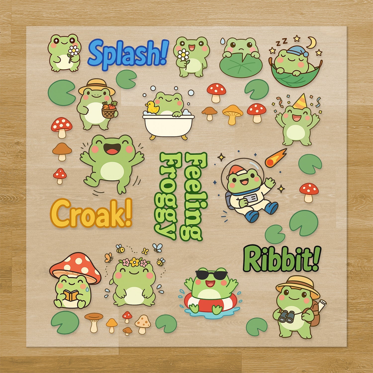 Frogs Iron-On Transfer Pack