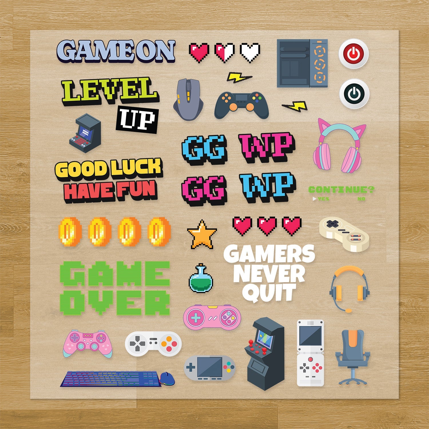 Gaming Iron-On Transfer Pack