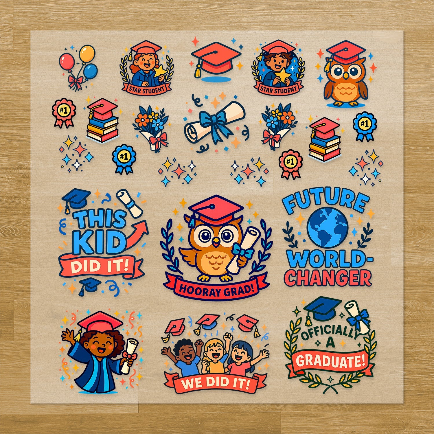 Graduation Iron-On Transfer Pack