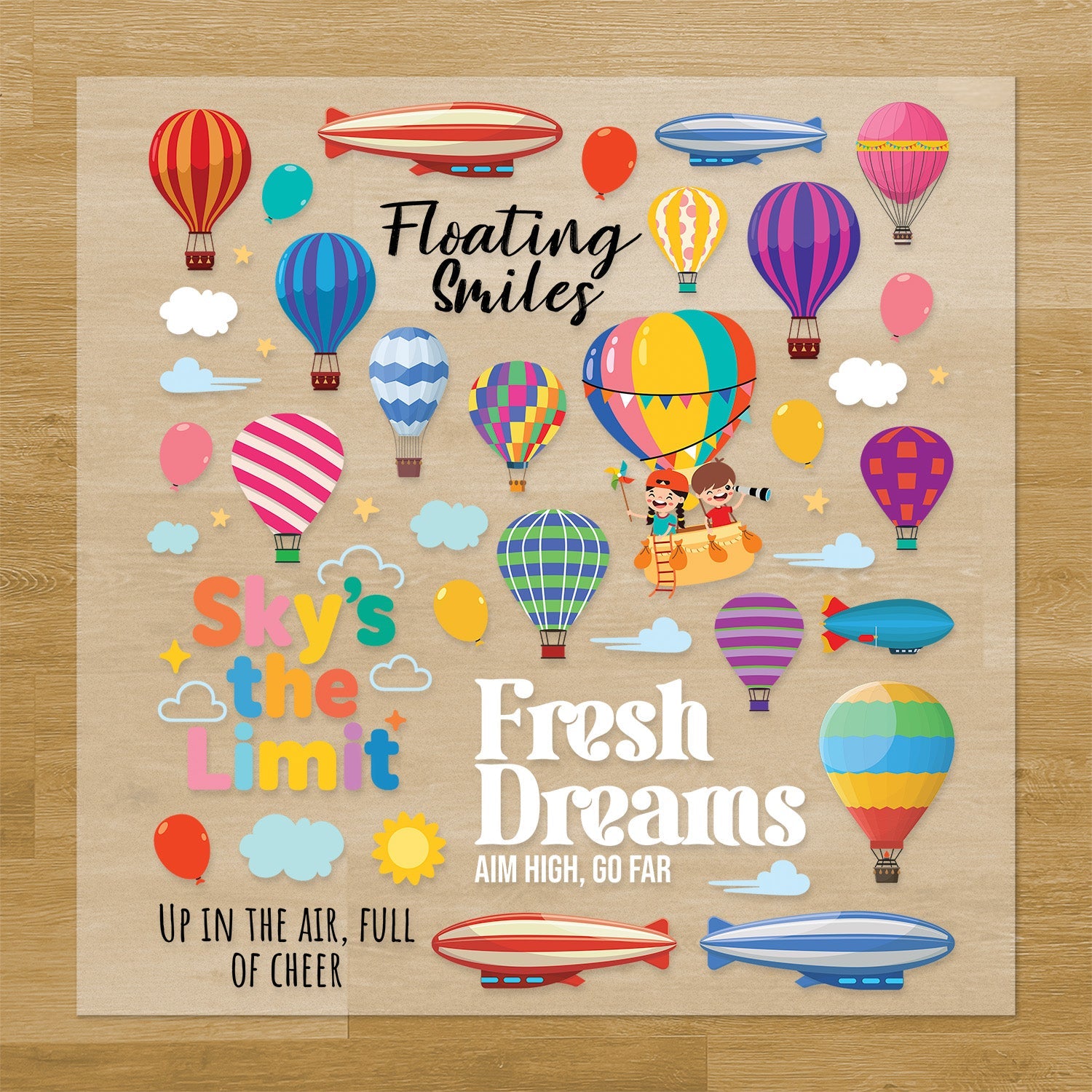 Hot Air Balloons Iron-On Transfer Pack