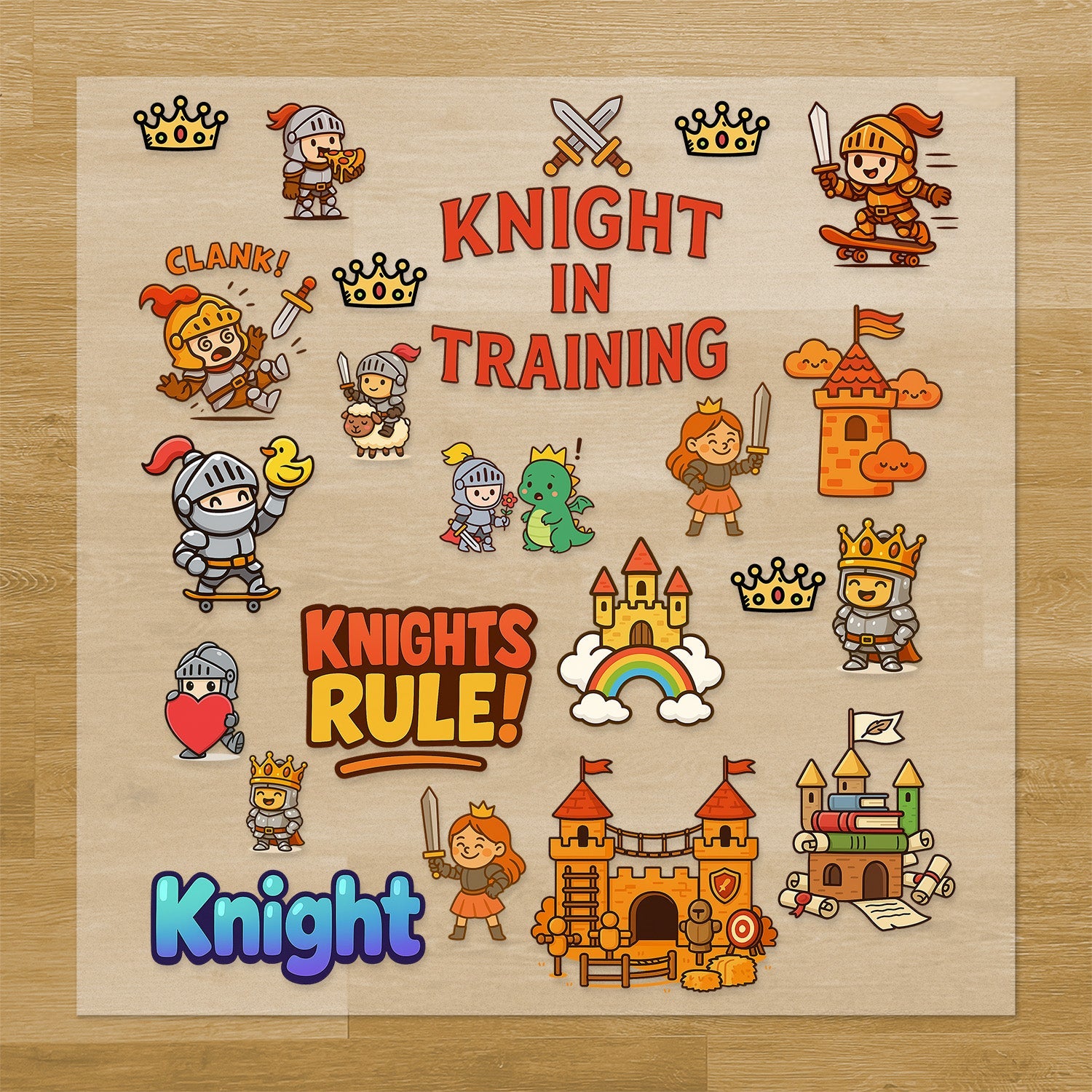 Knights & Castles Iron-On Transfer Pack