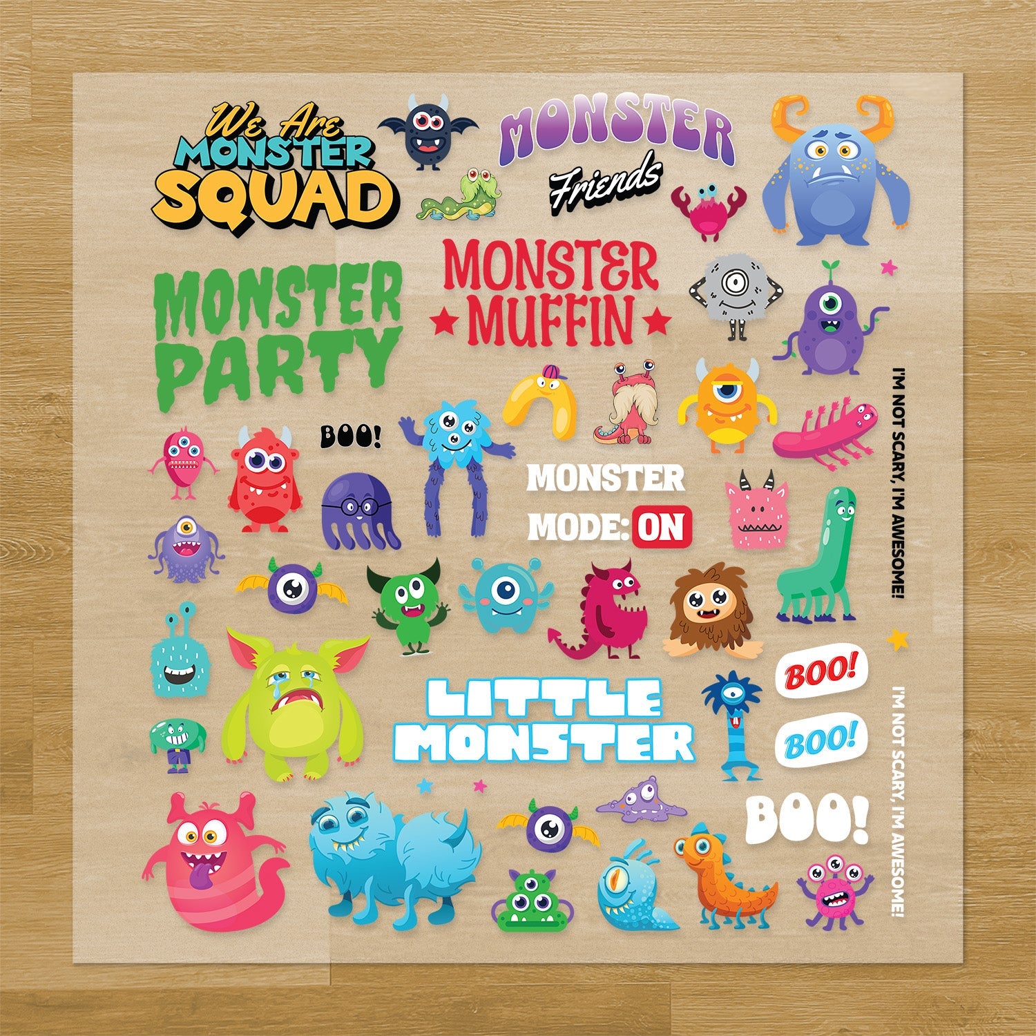 Monsters Iron-On Transfer Pack
