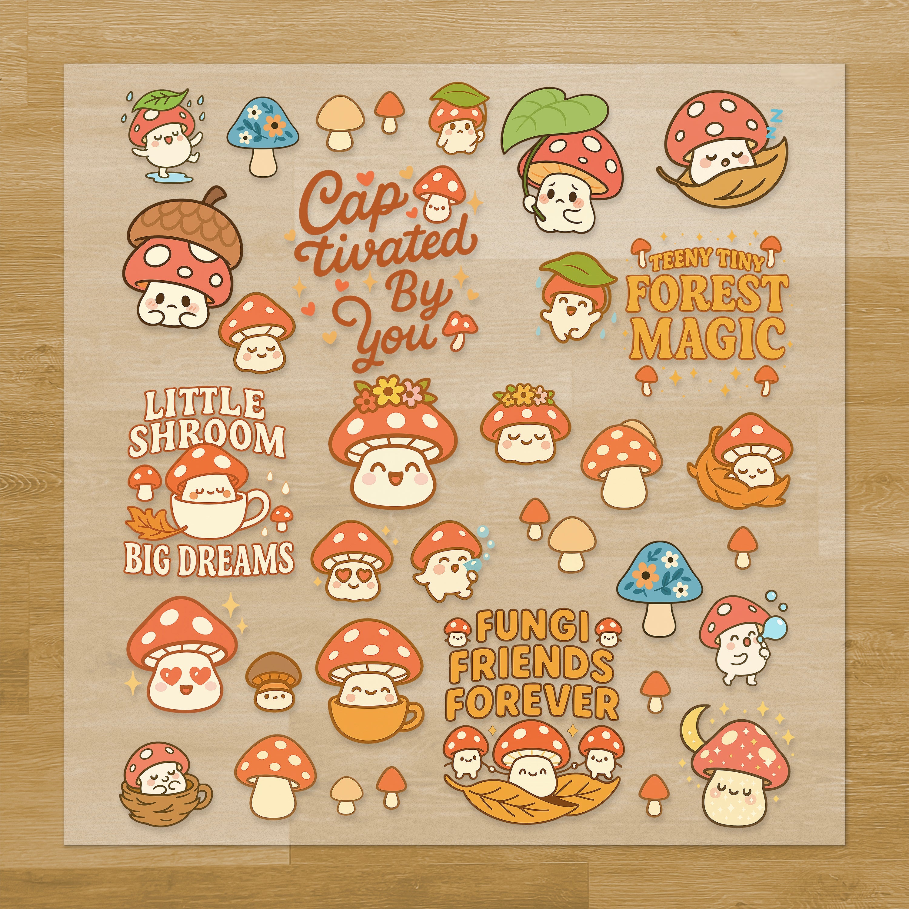 Mushrooms Iron-On Transfer Pack