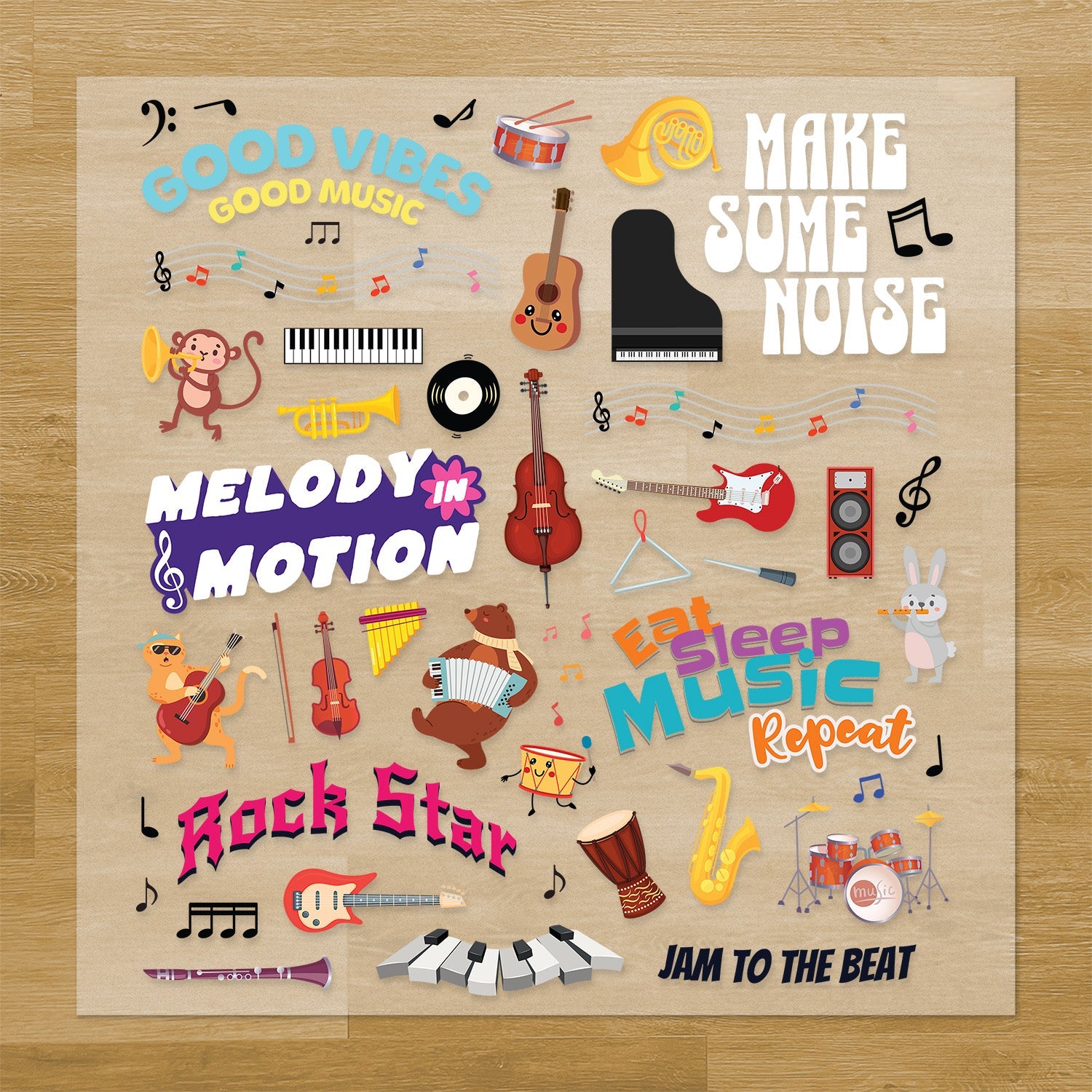 Music & Instruments Iron-On Transfer Pack