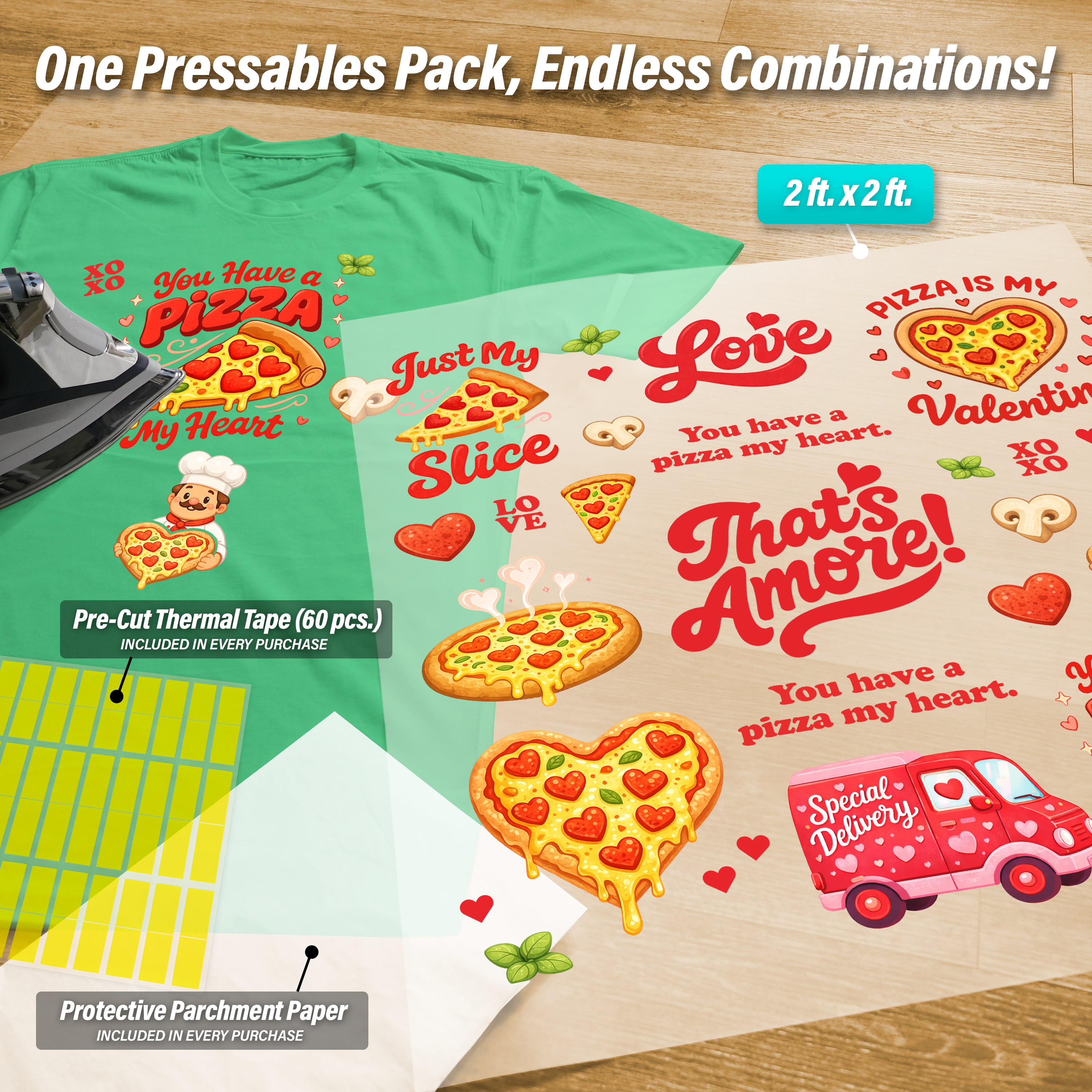 That's Amore Valentines Day Iron-On Transfer Pack