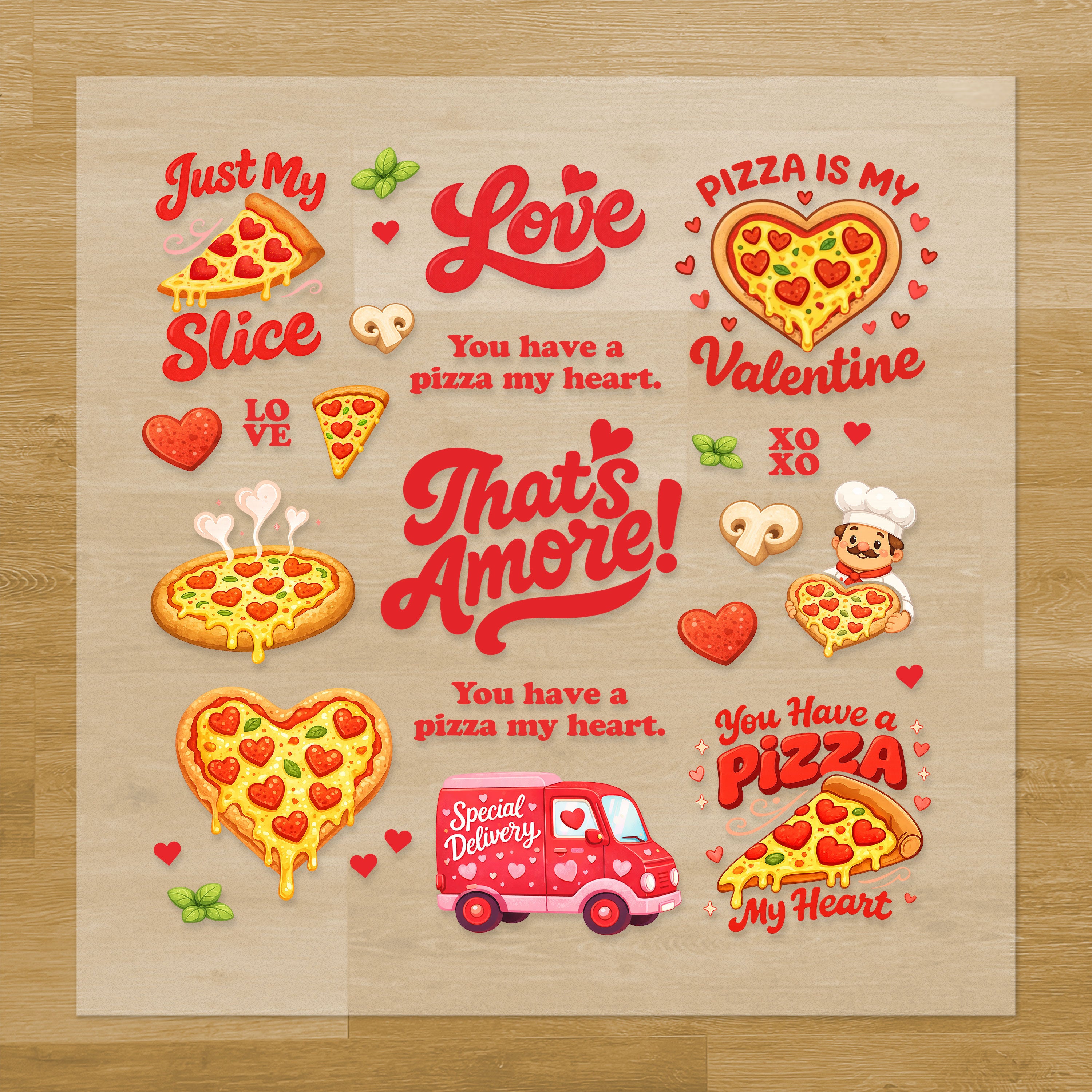 That's Amore Valentines Day Iron-On Transfer Pack