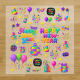 New Year's Iron-On Transfer Pack