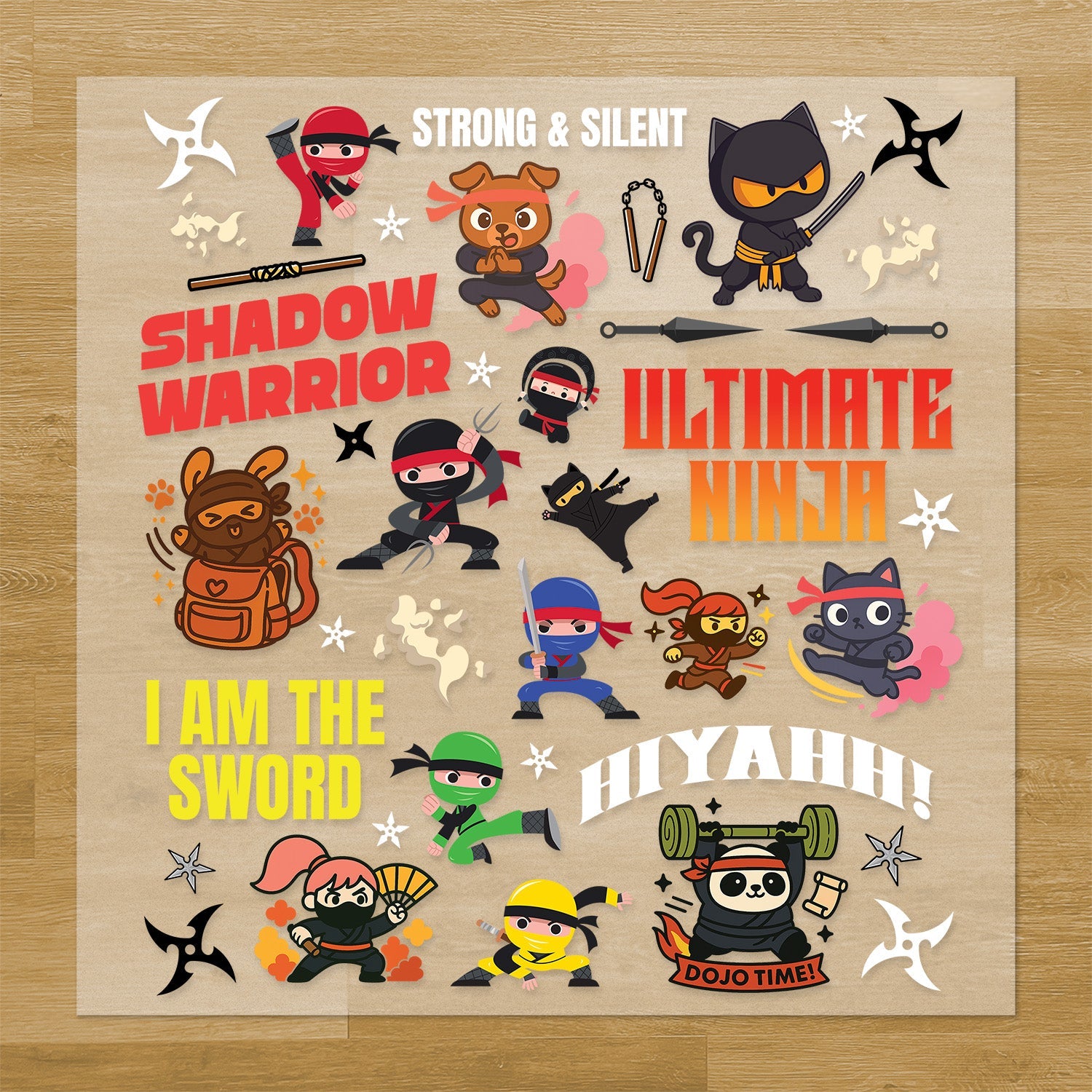 Ninjas Iron-On Transfer Pack