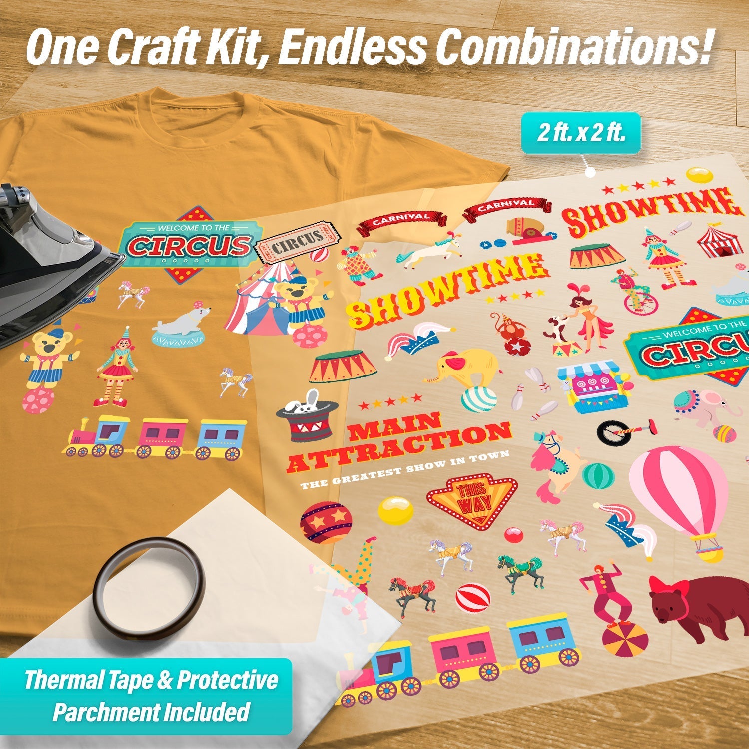 Circus Iron-On Transfer Pack