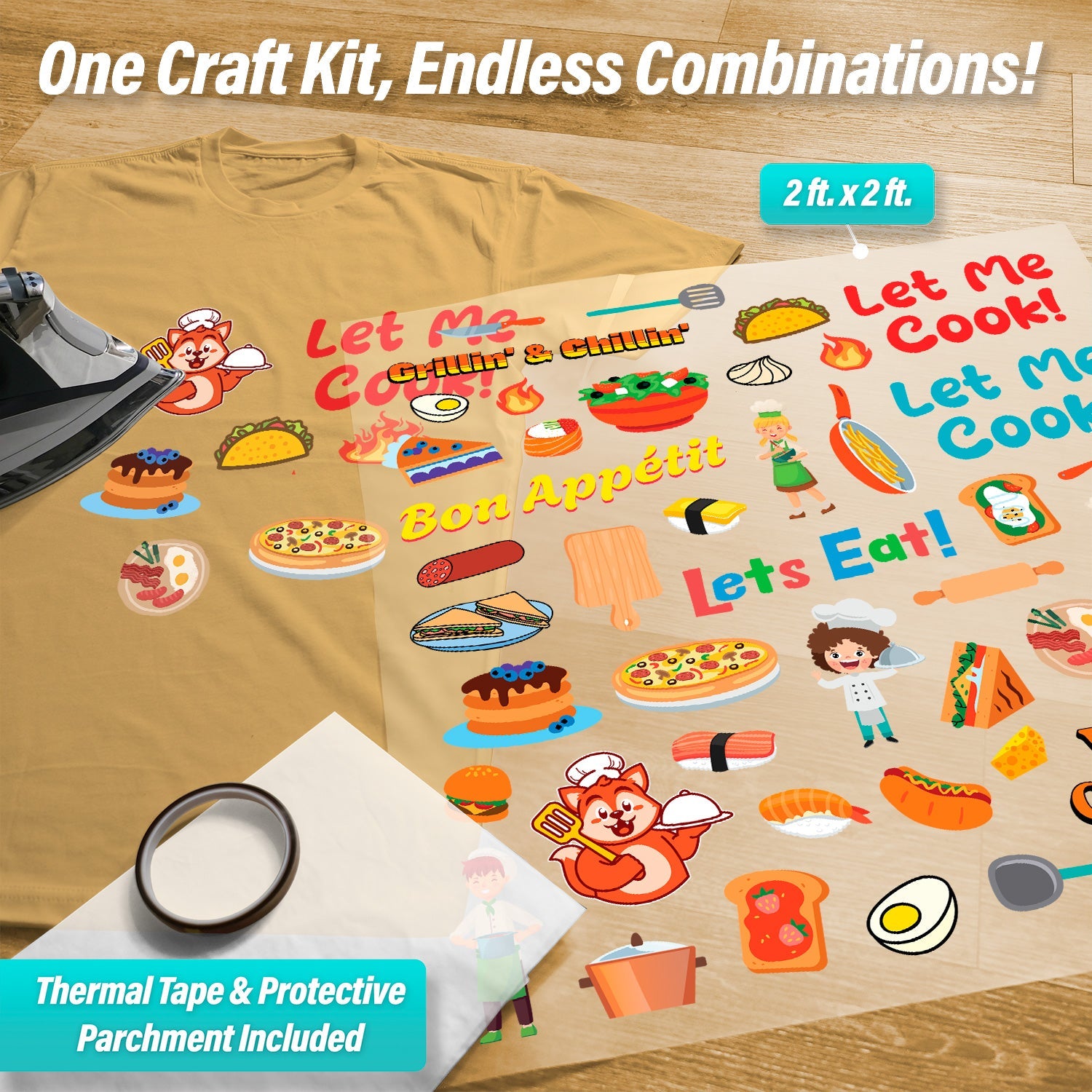 Cooking Iron-On Transfer Pack