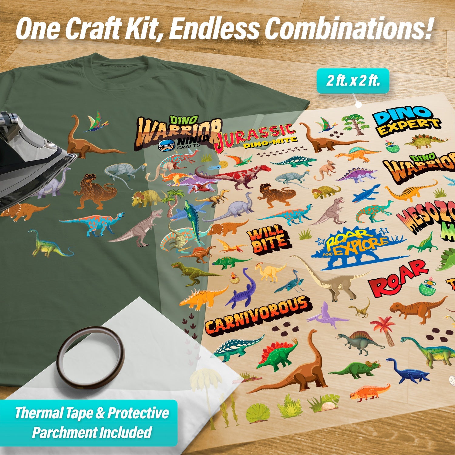 Dinosaurs Iron-On Transfer Pack