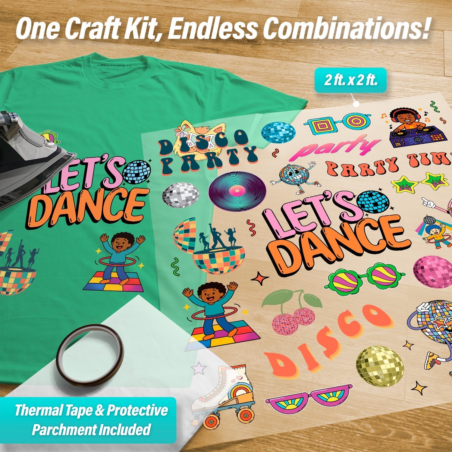 Disco Iron-On Transfer Pack