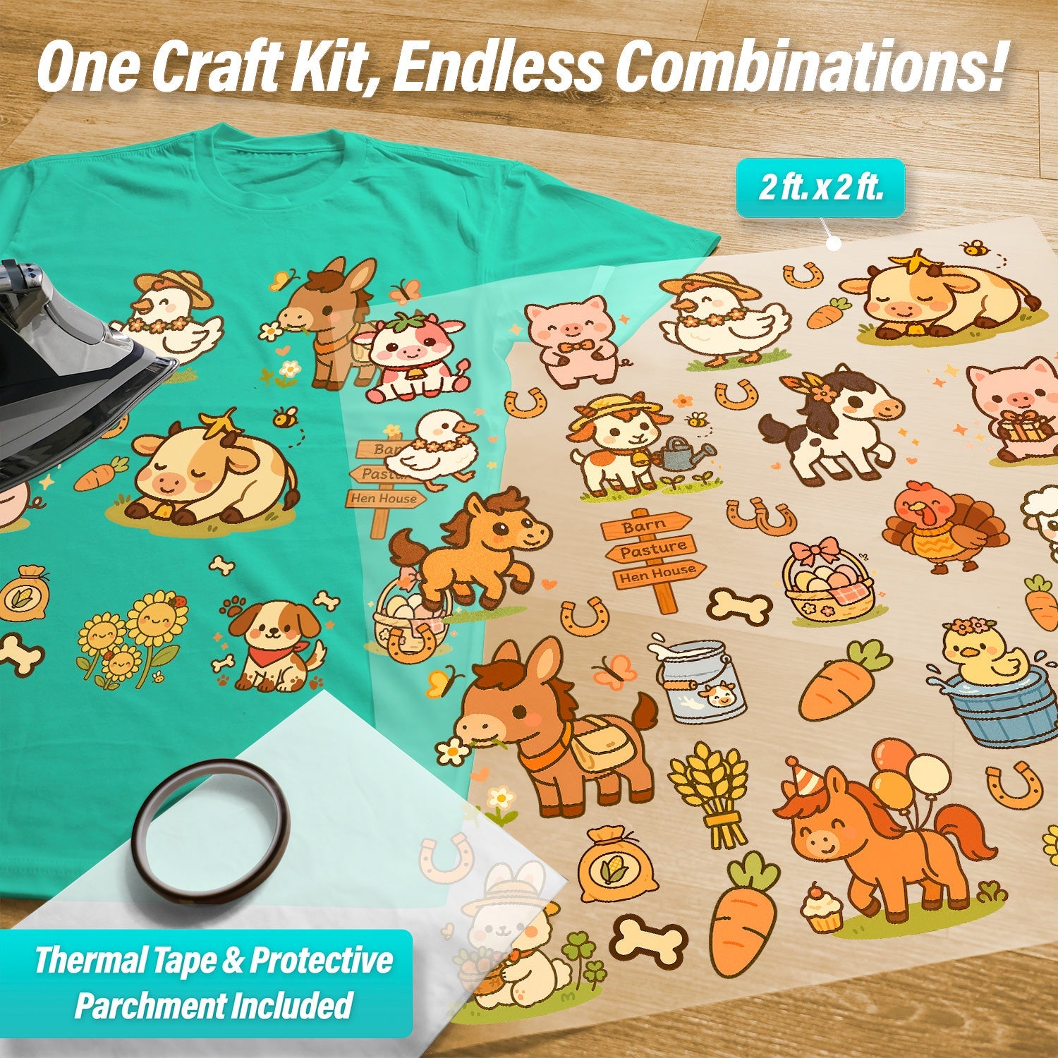 Farm Iron-On Transfer Pack