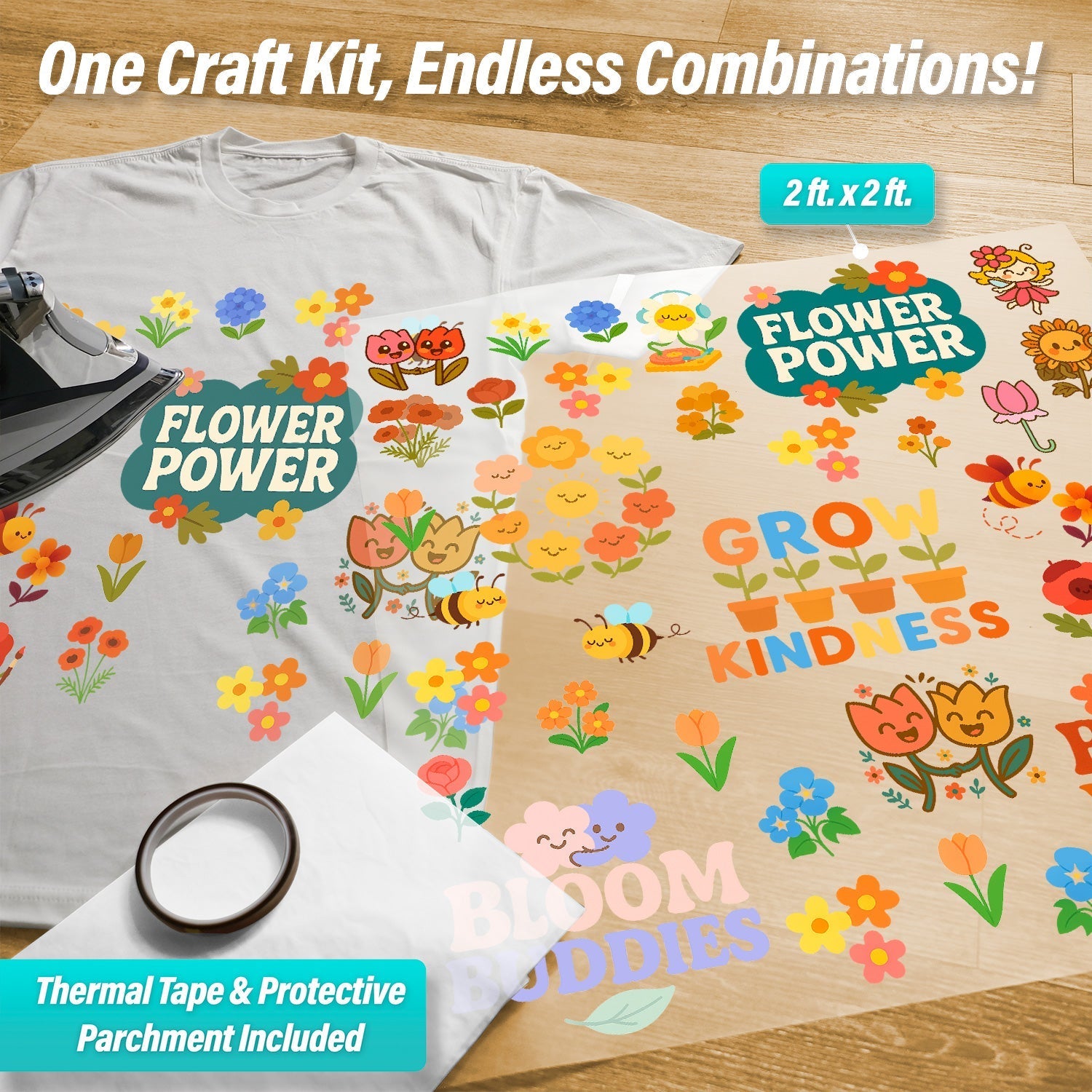 Flowers Iron-On Transfer Pack