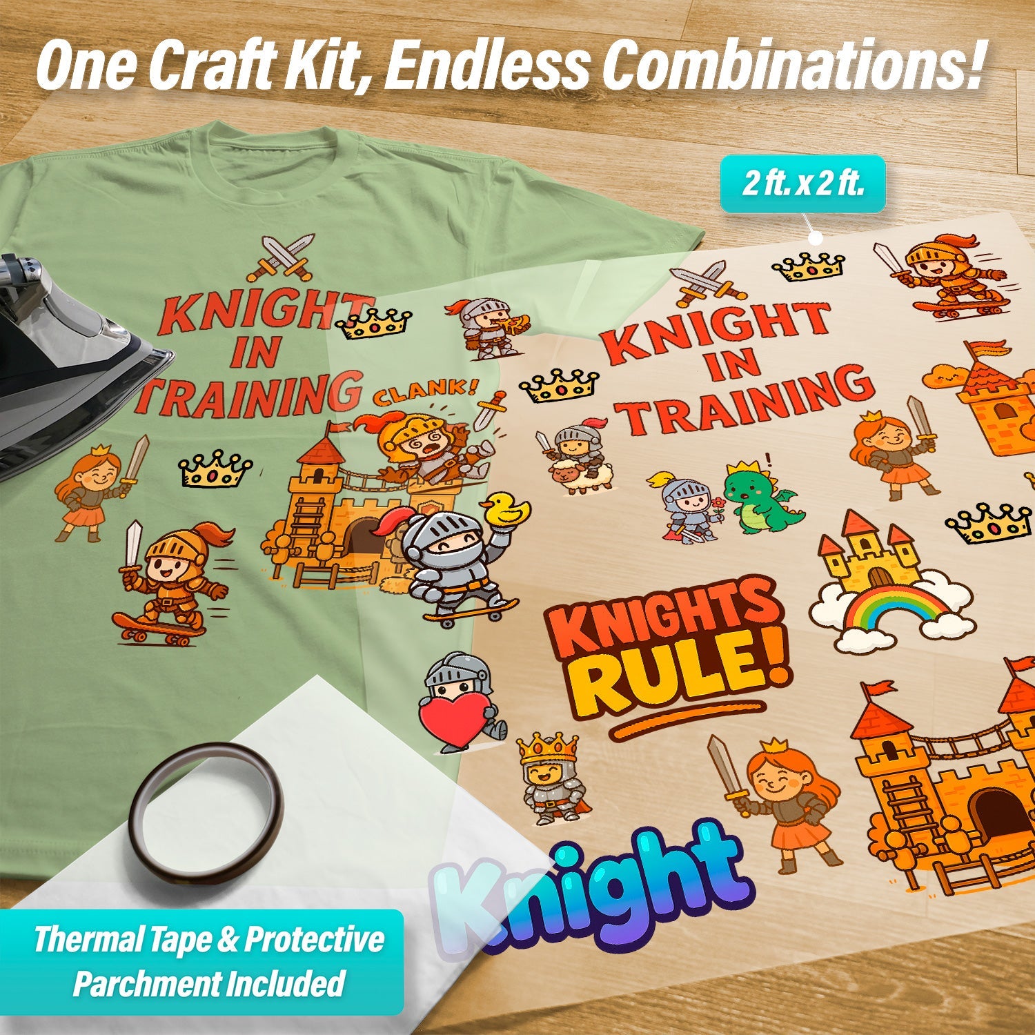 Knights & Castles Iron-On Transfer Pack