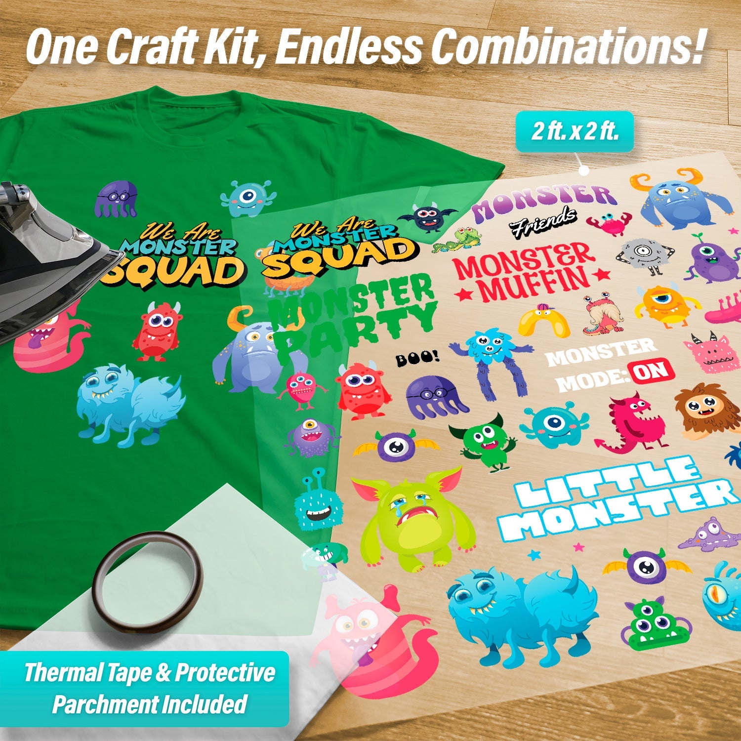 Monsters Iron-On Transfer Pack