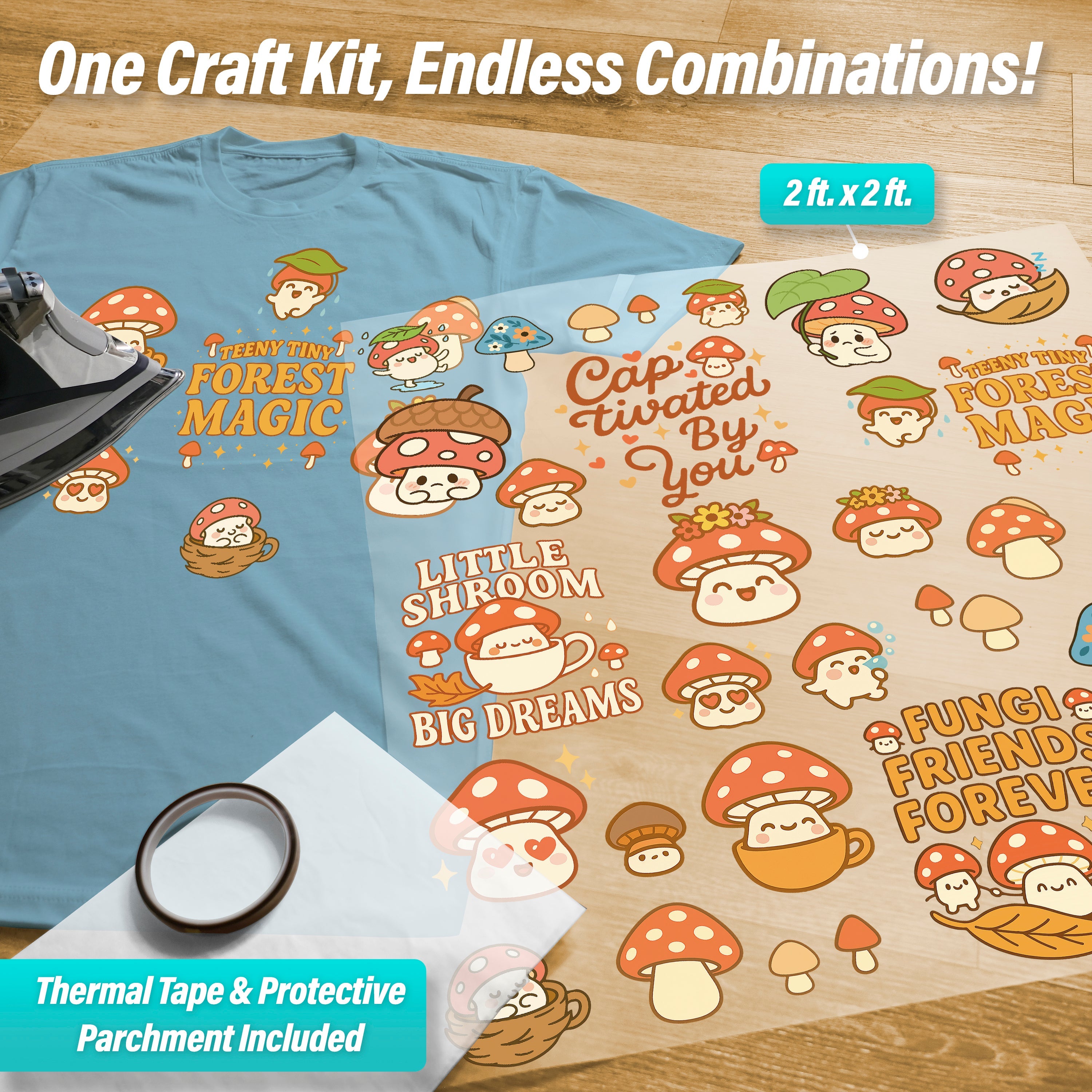Mushrooms Iron-On Transfer Pack